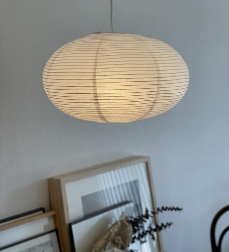 Paquete de 2 linternas de papel ovaladas blancas de 16 pulgadas, faroles de papel chinos japoneses, pantalla de lámpara de papel para decoración del hogar, boda, fiesta de cumpleaños (blanco-16