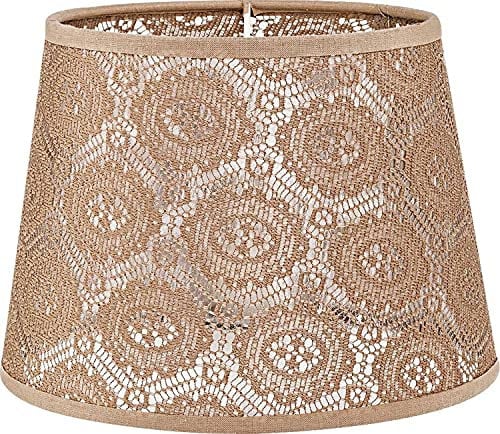 Kleiner Lampenschirm Stoff Tischlampe 14cm hoch Fassung E14 einfarbig Textil Schirm Tischleuchte