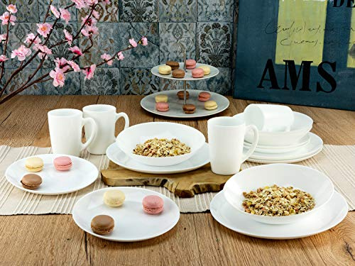CreaTable 22248 Kombiservice NEW LINE -Coupeform- 16 tlg. aus Spezialglas/Hartglas