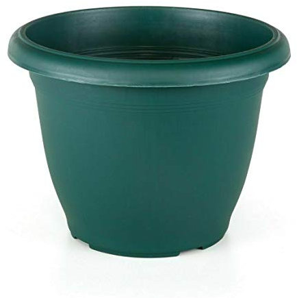 Tamersgifts Sets of 2 Plastic Round Garden Flower Plant Pot Planters (Green, 42cm Diameter x 31cm Height)