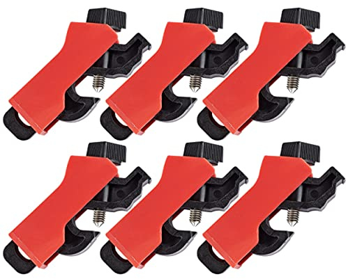 Universelles Miniatur-Leistungsschalter-Verriegelungs/Verriegelungssystem, Rot, 6er-Pack
