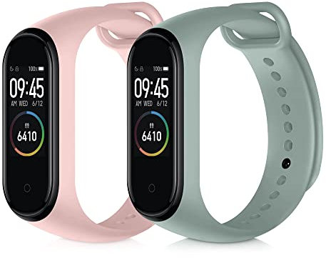 kwmobile Bracelet compatible avec Xiaomi Mi Band 4 bracelet - 2x bracelet de rechange en silicone pour fitness tracker