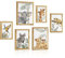 Baby Tier Kinderzimmer Wanddekor: Safari Tier Wandkunstdruck für Jungen Mädchen, Tier Kinderzimmer Poster für Kinder, Dschungel Kinderzimmer Bilder gerahmt 6er Set für Babyzimmer Kinderzimmer Dekor