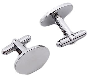 Epinki Titan Manschettenknöpfe Hemden, Oval Klassiker Cufflinks Shirt for Men, Manschettenknöpfe Silber für Unternehmen