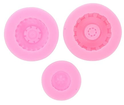 HOMSFOU 3st Rad Silikonform Auto Reifen Sü?igkeitenform Reifen Schokoladenformen Lkw-räder Silikon Auto Reifen Fondantform Radform Silikon Harzform Modellieren Kieselgel Fondant-kuchen 3d