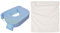 MY BREST FRIEND 0027 Zwilling Plus Stillen Pflege Kissen, Blau Weiß Streifen, blau & Hoppediz Baby Bonding-Top | Sectio-Top | Kanguruh-Hilfe | Bio-Qualität, M, beige