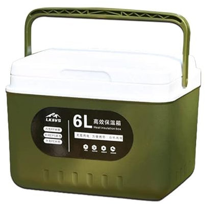 Goowafur 6L Camping Cool Box Insulated Picnic Basket, Insulated Freezer Picnic Refrigerator, Waterproof Insulated Food Container Travel Cooler Box For Camping Hiking Picnic Fishing Traveling