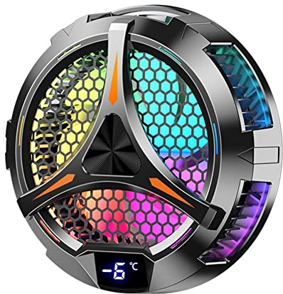 Knadgbft X42 Tablet Radiator Tablet Cooler RGB Colorful Lighting 10cm Magnetic Semiconductor Cooler Cooling Fan for Tablet