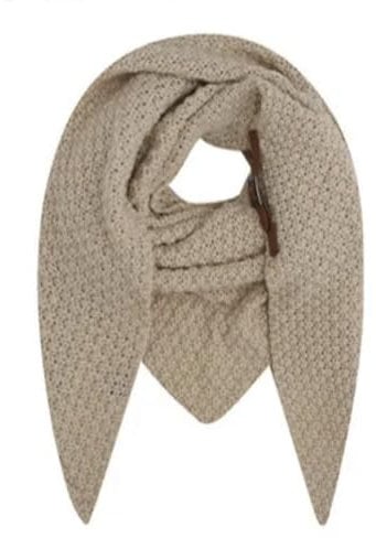 FASHION YOU WANT Dreiecksschal - Damen Strickschal mit Wolle - Umschlagtuch für den Herbst und Winter - Winterschal - Dreieckstuch - Hochwertige Qualität - XXL Schal STRICK SCHNALLE (beige)