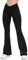 STARBILD Schlaghose Damen Sport Leggings Flared, High Waist Crossover Yogahose Blickdicht für Fitness Gym Alltag, Cross Waisted - Schwarz XL