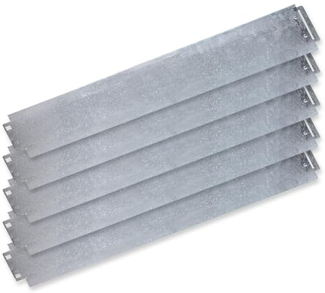 UNUS Rasenkante Metall verzinkt Beeteinfassung Länge 5m x Höhe 18cm Silber | 5m 10m 15m 20m 25m 30m 35m 40m 45m 50m Beetbegrenzung Beetumrandung Mähkante Palisade