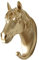 osiuujkw Tierkopf Wandaufhänger Haken Dekoration Kleiderhalter Ornament Geschenk für Zuhause Wohnzimmer Schlafzimmer Büro Korridor, Gold, Pferdekopf