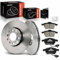 Frankberg 2x Bremsscheiben + 4x Bremsbeläge Vorderachse mit Bremsenschmiermittel Kompatibel mit A4 8E2 B6 2000-2004 A6 Avant 4B5 1997-2005 Exeo ST 3R5 2009-2013 Replace# 8E0698151F