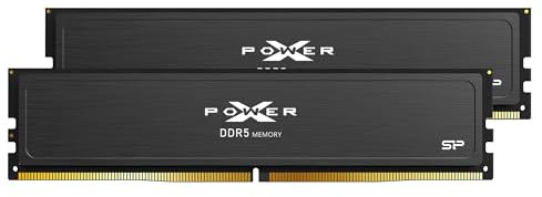 Silicon Power Value Gaming DDR5 32GB (2x16GB) 6400MT/s (PC5-51200) 288-pin CL32 1.4V UDIMM Desktop RAM Computer Memory w/Heatsink SP032GXLWU64AFDJAD