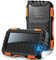 52800mAh Power Bank Solar Charger, 30W PD Fast Charging, 15W Wireless Charger, Battery Pack with 3 Built-in Cables, 7 Outputs, Flashlights, Portable Charger for Camping, Outdoor, Emergency