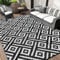 Cekene Outdoor Teppich Wasserdicht Schwarz 180x270cm Balkon Teppich Outdoor Wetterfest RV Camping Teppich Kunststoff Terrasse Teppich Tragbarer Outdoor für Picknick Wohnmobil