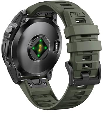 ANBEST Armband Kompatibel mit Fenix 7/7 Pro/6/6 Pro/8 47mm/5, Forerunner 965 Ersatzarmband 22mm Quick-fit Silikon für Epix 2/Forerunner 945/955