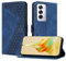 OKZone kompatibel mit Oppo Reno 12 5G Hülle, Brieftasche Hülle PU Premium Leder mit Kartenhalter Steckplätze Magnetisch stoßfest Schutz Flip Cover Bookstyle Handyhüllen Cover(Blau)