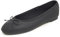 Feversole Women's Fashion Round Toe Ballet Flat Pumps Comfort Bow Tie Dolly Shoes Black Texture Vegan Leather UK 4.5