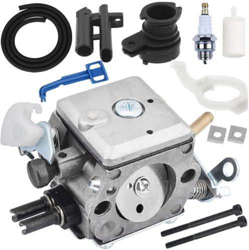 ZAMDOE 372XP Carburatore per Husqvarna HD-12 HD-6 362 365 371 372 372XPW Motosega 5032818-01 503 28 32-03 503283203 503283204 503281805 Carburatore con Supporto Filtro Aria Kit di aspirazione
