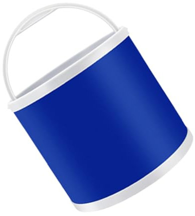 QUMIIRITY Folding Bucket Portable Wash Basin Waterproof Bag Collapsible Bucket Tap Garbage Stand Outdoor Collapsible Wash Bin Jugs Sand Mop with Bucket Fish Bucket Canister Oxford Cloth Blue