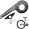 Lamppdcor Bike-Ketten-Schutzschutz, Fahrradkettenschutz für 32-36 Zähne, Teilkettenschutz, Fahrradkettenwache Ersatz, Fahrradkettenabdeckung transparent schwarz