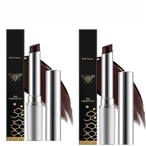 Honeynoir - Black Honey Lipstick, Honey Noir Black Honey Lipstick, Black Honey Lipstick Tinted Lip Balm,Nourishing and Hydrating Lip Gloss for Women (2Pcs, 1)