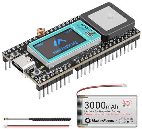 Wireless Tracker V1 mit 3000 mAh Akku für Meshtastic GPS | Unterstützung GPS, GLONASS, Galileo Multisystem-Ortung, UC6580 GNSS-GPS-Modul, ESP32-S3 WLAN BLE, SX1262-LoRa