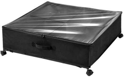 ZFIHAV Cajas De Almacenaje Bajo La Cama Paquete de 2 almacenamiento debajo la cama con ruedas, contenedores, organizador zapatos