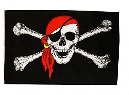 Fahne Flagge Pirat mit Kopftuch 30 x45 cm