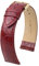 HIRSCH Crocograin M, Krokodil geprägt, 60 weinrot, 18 mm, Goldschließe