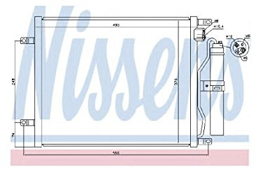 NISSENS Kondensator, Klimaanlage 940069