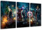 PrintArtGalery Marvel Helden Leinwandbild auf Holzrahmen gespannt Größe: 3 Teilig (Gesamtmaß: 120x80 cm)