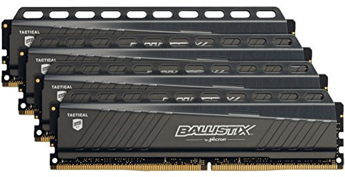 Ballistix Tactical BLT4C8G4D26AFTA - Memoria RAM de 32 GB (Kit 8 GB x 4, DDR4, 2666 MT/s, PC4-21300, DR x8, DIMM 288-Pin)