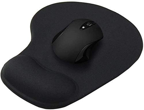 KING OF FLASH Black Anti-Slip Comfort Mouse Pad With Gel Foam Rest Wrist Support For PC, Laptop