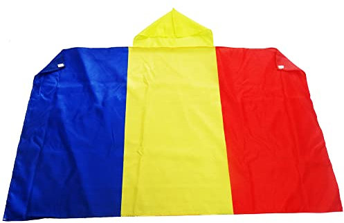 AZ FLAG Bandera de Rumania 150 x 90 cm, Capa Bandera Rumana 100% poliéster con mangas integradas, Body Flag rumano
