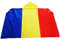 AZ FLAG - Umhangflagge Rumänien - 150x90 cm - Rumänische Cape Fahne 100% Polyester mit Messing-Ösen - 110g