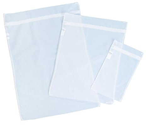 Maximex Wäschenetze 3-teiliges Set, drei verschiedene Größen, schützt Feinwäsche und kleine Wäschestücke, mit praktischem Reißverschluss, aus strapazierfähigem Polyester