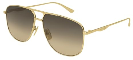 Gucci Mens GG0336S-001 Sunglasses, Gold, 60