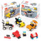 Baker Ross Build Your Own Brick Racer Kit Value Pack— Novelty Toys for Kids, Perfect Party, Loot, Prize Bag and Stocking Filler (Pack of 4)