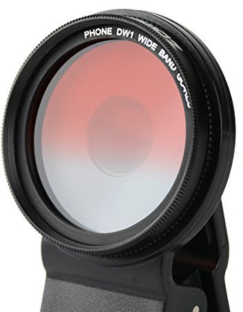 ZoMei 5 in 1 Universal 37mm Cell Phone Clip-On Graduated Grigio Arancione Blu Rosso Kit Filtro Obiettivo Fotocamera con Clip Universale per iPhone Huawei Samsung Xiaomi Smartphone