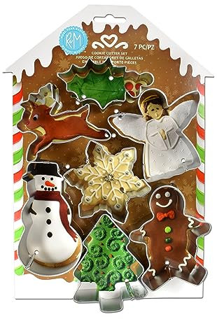 Anniversary House Christmas Gingerbread House Carded Cookie Cutter Set Tin-Plated, K5173, Steel, Multi-Colour
