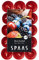 Spaas 30 Scented Tealights in Flatpack, 4.5 Hours, Berry Cocktail,Wine Red
