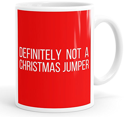 Personalised Customised Definitely Not A Christmas Jumper Christmas Funny Mug Tea Cup Coffee