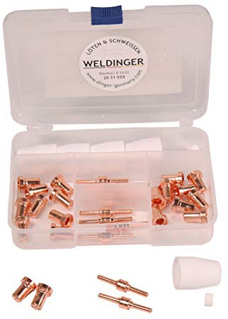 WELDINGER CUTSet2 lang Verschleißteileset 37-teilig für Plasmaschneider PS 51/52/EPS 180 (Starterkit Schweißzubehör)