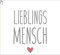 20 Servietten Lieblingsmensch mit Herz als Tischdeko mit Spruch 33x33cm