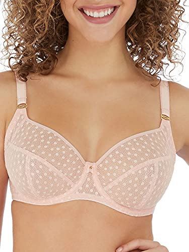 Freya Women's Starlight Underwire Balcony K-Cup Side Support Bra Plunge, Rosewater, 34GG US