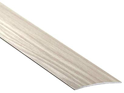 2 Meters 80mm Wide Self-Adhesive Aluminium Wood Effect Transition Strip Cover Door Floor Threshold TMW Profiles (Country Oak)