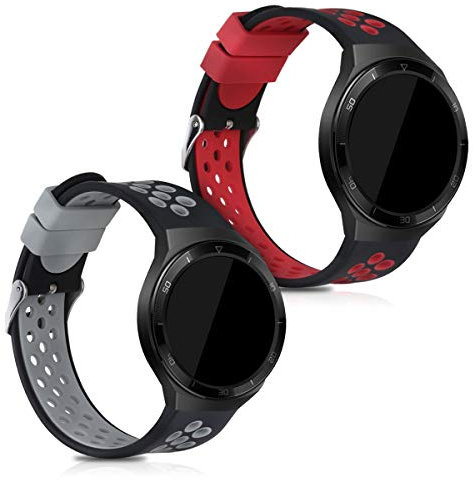 kwmobile Bracelet compatible avec Huawei Watch GT 2e bracelet - 2x bracelet de rechange en silicone pour fitness tracker