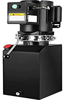 BuoQua Pompe hydraulique 14 L, Pompe hydraulique à Simple effet Réservoir Noir, Pompe hydraulique remorque Démarrage rapide Élévateur à ciseaux